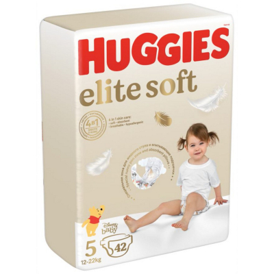 Изображение товара Подгузники Huggies Elite Soft 5 12-22 кг 42 шт для детей комфорт и защита