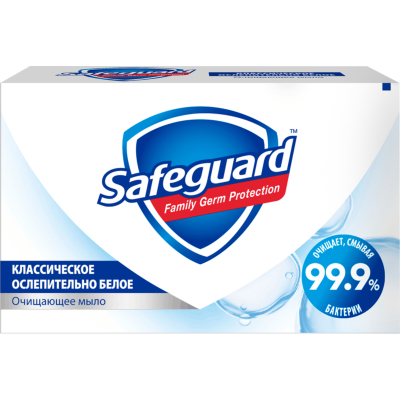 Изображение товара Мыло антибактериальное SAFEGUARD Классическое Ослепительно белое 100 гр