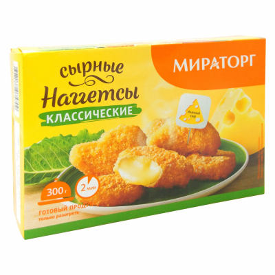 Изображение товара Наггетсы сырные Мираторг Классические, 300 г Изображение товара Наггетсы сырные Мираторг Классические, 300 г