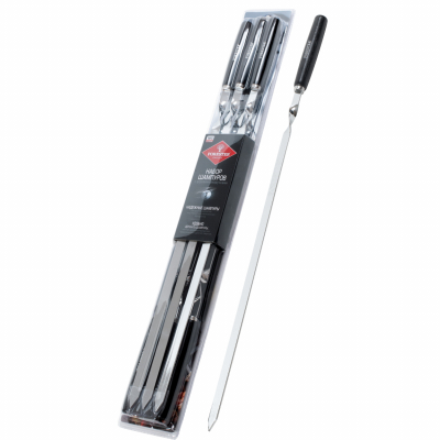 Изображение товара Набор шампуров Forester больших в блистере, 6 шт, 55 см для гриля и мангала