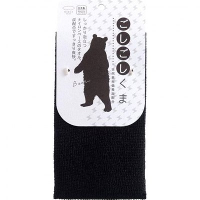 Изображение товара Мочалка для тела Marna Kuma с древесным углем, антицеллюлитный массаж