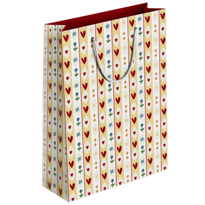 Изображение товара Пакет подарочный Be Smart Folk сердечки 32х49 см