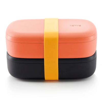 Изображение товара Ланчбокс Lekue To go чёрный с розовым 1 л Изображение товара Ланчбокс Lekue To go чёрный с розовым 1 л