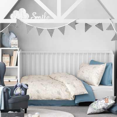 Изображение товара Комплект постельного белья Kids by togas Мидли бежевый 3 предмета натуральный хлопок