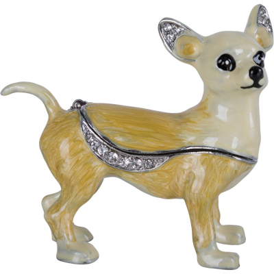 Изображение товара Шкатулка Glasar со стразами Собачка 7х2х6 см