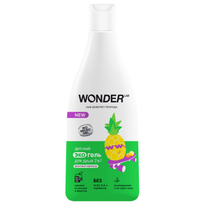 Изображение товара Детский гель-шампунь 2 в 1 WONDER LAB фруктовый мармелад 550 мл экологично безопасный