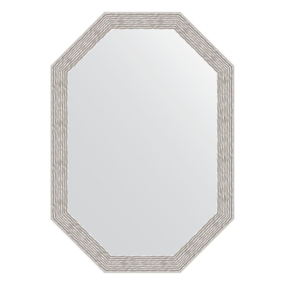 Изображение товара Зеркало в багетной раме Evoform волна алюминий 46 мм 48x68 см 