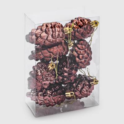 Изображение товара Набор декоративных украшений на ёлку Yiwu E-commerce шишки медные 4х8 см 8 шт