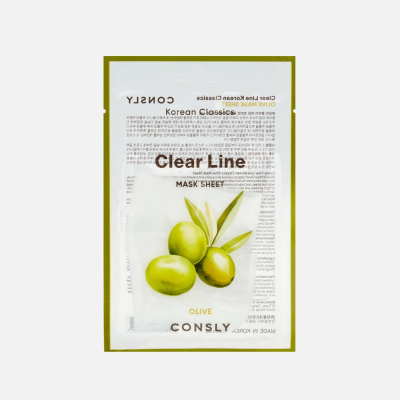 Изображение товара Маска тканевая для лица Consly Clear line Питательная с экстрактом оливы Изображение товара Маска тканевая для лица Consly Clear line Питательная с экстрактом оливы