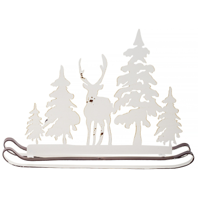 Изображение товара Декор настольный Glasar зимний лес 55х24х33 см