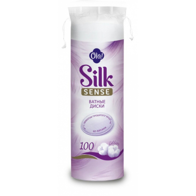 Изображение товара Ватные диски Ola Silk Sense 100 шт мягкие и деликатные для ухода за кожей