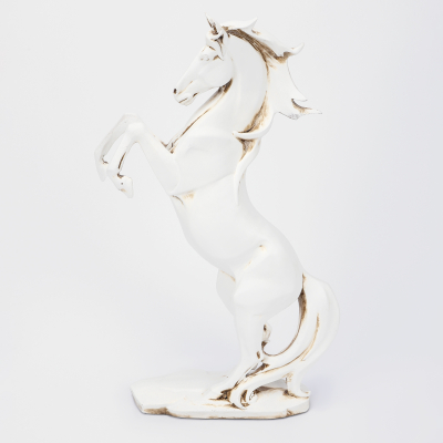 Изображение товара Декоративная новогодняя фигура Полиформ Лошадь на дыбах 27x11x43 см антик