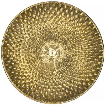 Изображение товара Металлическое блюдо Glasar 38х38х5 см с золотистым напылением для сервировки стола