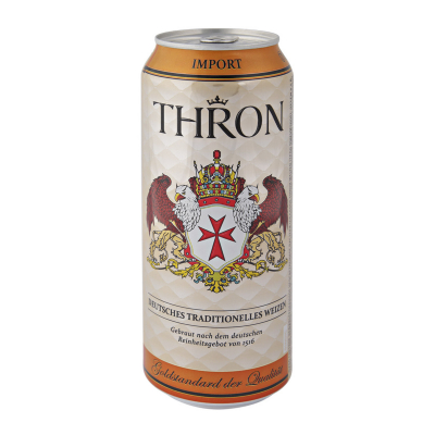 Изображение товара Пиво пшеничное светлое нефильтрованное Thron Weizen 0,5 л Изображение товара Пиво пшеничное светлое нефильтрованное Thron Weizen 0,5 л