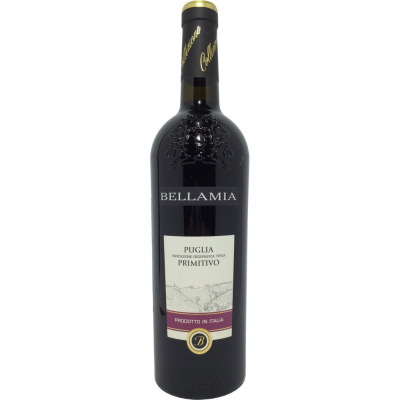 Изображение товара Вино Bellamia Primitivo Puglia IGT красное полусухое 0,75 л
