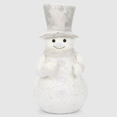 Изображение товара Декоративная фигура James arts снеговик в шляпе 33х33х64 см
