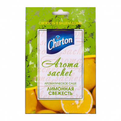 Изображение товара Саше Chirton Лимонная свежесть 15 г для ароматизации дома и авто