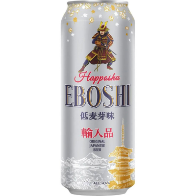 Изображение товара Пиво светлое фильтрованное "Eboshi" Happoshu банка 0.5 л