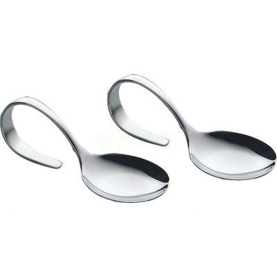 Изображение товара Набор 4 порционных ложек Cilio из нержавеющей стали серебристого цвета 11.5 см