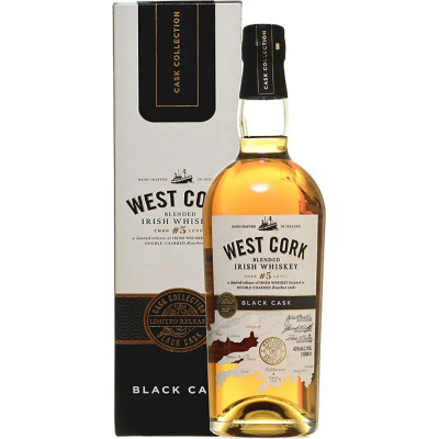 Изображение товара Виски купажированный "West Cork" Black Cask в подарочной упаковке 0.7 л Изображение товара Виски купажированный "West Cork" Black Cask в подарочной упаковке 0.7 л