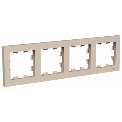 Изображение товара Рамка Schneider Electric Atladesign 4 поста универсальная песочный ATN001204