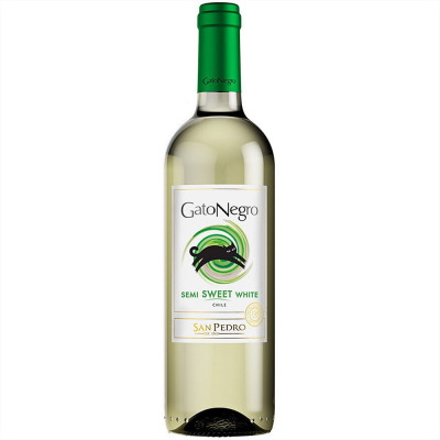 Изображение товара Вино белое полусладкое San Pedro, "Gato Negro" Semi-Sweet White,  0,75 л