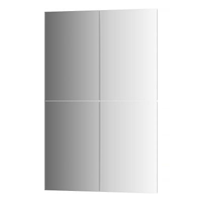 Изображение товара Зеркальная плитка Evoform с фацетом 5 mm - комплект 4 шт прямоугольник 30х45 см; серебро 