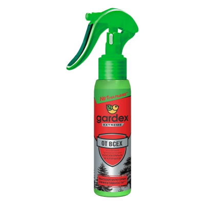 Изображение товара Спрей от комаров Gardex усиленный универсальный 100 мл защита от насекомых Изображение товара Спрей от комаров Gardex усиленный универсальный 100 мл защита от насекомых