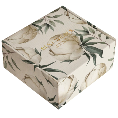 Изображение товара Подарочная коробка Be Smart Peony айвори 20х20х10 см для презентаций и подарков