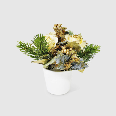 Изображение товара Композиция праздничная Конэко-О в керамическом кашпо 15 см Изображение товара Композиция праздничная Конэко-О в керамическом кашпо 15 см