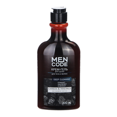 Изображение товара Гель для душа Men Code с экстрактом угля и минералов 300 мл Изображение товара Гель для душа Men Code с экстрактом угля и минералов 300 мл