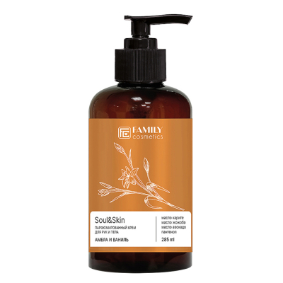 Изображение товара Парфюмированный крем для рук и тела амбра и ваниль Soul&Skin 285 мл Изображение товара Парфюмированный крем для рук и тела амбра и ваниль Soul&Skin 285 мл