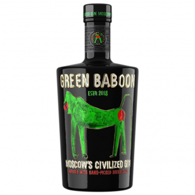 Изображение товара Джин Green Baboon 0,7 л кристально чистый травяной крепкий напиток