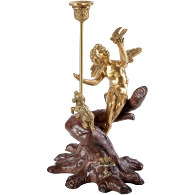 Изображение товара Подсвечник Glasar 24х17х34 см из фарфора и бронзы