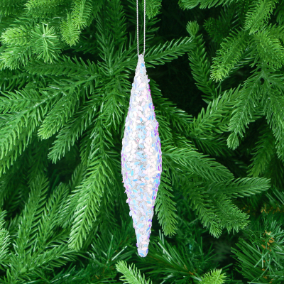 Изображение товара Игрушка ёлочная Yancheng Shiny украшение подвесное стеклянное 4х4х15 см