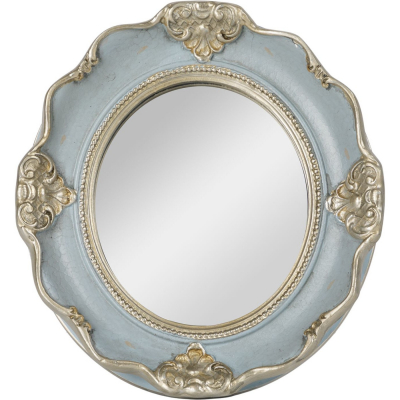 Изображение товара Настольное зеркало Glasar голубое 20х4х22 см элегантное интерьерное решение