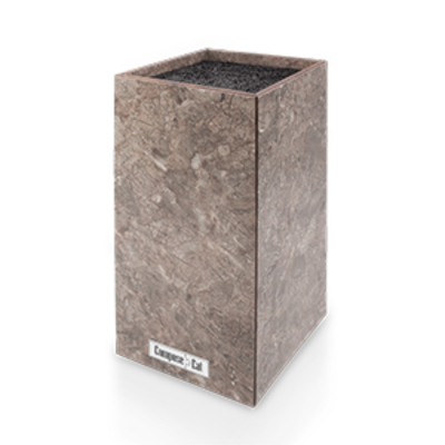 Изображение товара Подставка для кухонных ножей ComposeEat композитная коричневый мрамор 10х10х23 см