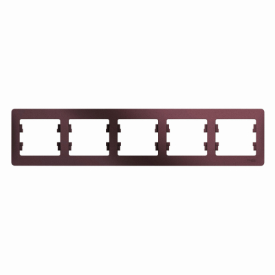 Изображение товара Рамка Шнайдер Глосса  5-постовая , горизонтальная, баклажановый (GSL001105)