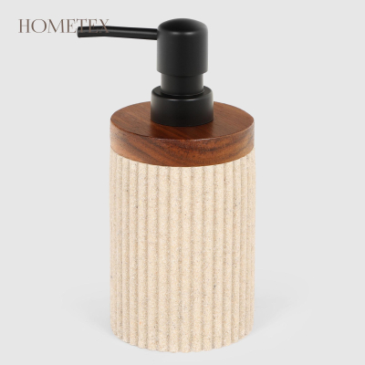 Изображение товара Диспенсер для жидкого мыла Hometex из полирезина бежевый