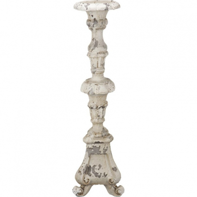 Изображение товара Подсвечник Glasar 17х17x62 см из магнезита белый стильный декор для интерьера