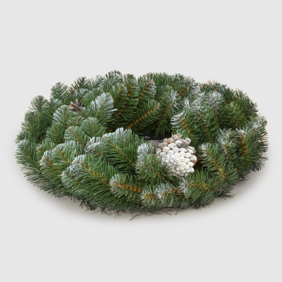 Изображение товара Венок Царь-Елка Снежная королева с шишками 45 см