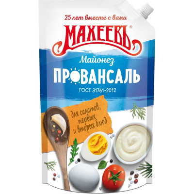 Изображение товара Майонез Махеевъ Провансаль 50,5% дой-пак 1000 г Изображение товара Майонез Махеевъ Провансаль 50,5% дой-пак 1000 г