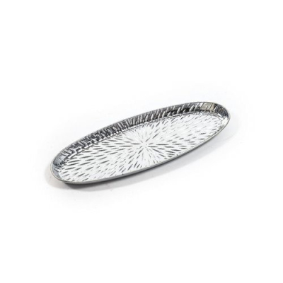 Изображение товара Поднос Mercury Tableware пластиковый серебро 34х12х2 см