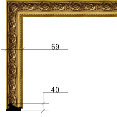 Изображение товара Рама Декарт багетная 30/40 КРЗ6 78101-5