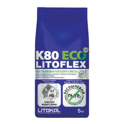 Изображение товара Клеевая смесь Litokol LitoFlex беспылевая К80 Eco 5 кг
