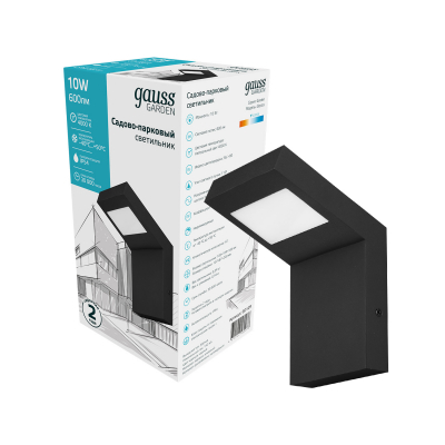 Изображение товара Светильник садово-парковый Gauss LED Electra 10W 600Lm 4000K Изображение товара Светильник садово-парковый Gauss LED Electra 10W 600Lm 4000K
