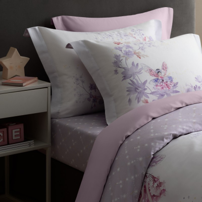 Изображение товара Простыня на резинке Togas Kids Фаллена сиреневая 90х200 см