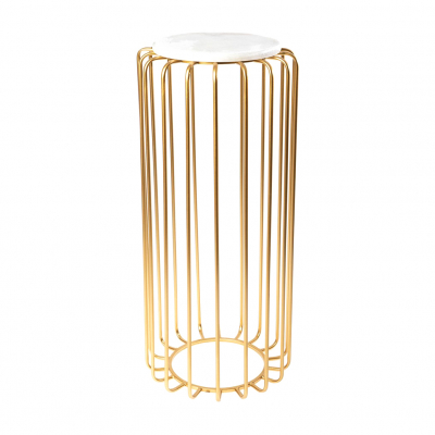 Изображение товара Интерьерная подставка с белым мрамором Glasar 34x34x76 см элегантное украшение дома