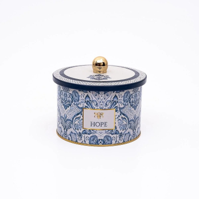 Изображение товара Металлическая банка Evle blue & white er1416e 1.3 л для хранения продуктов