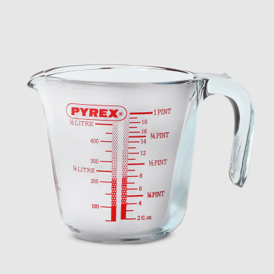 Изображение товара Мерный кувшин Pyrex 0,5 л из боросиликатного стекла для кухни и дома Изображение товара Мерный кувшин Pyrex 0,5 л из боросиликатного стекла для кухни и дома